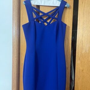 Like new - worn 1 time. Electric blue dress